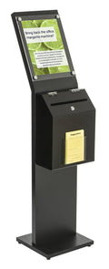 Locking Donation Station Ballot Box with Sign Holder Kiosk W379