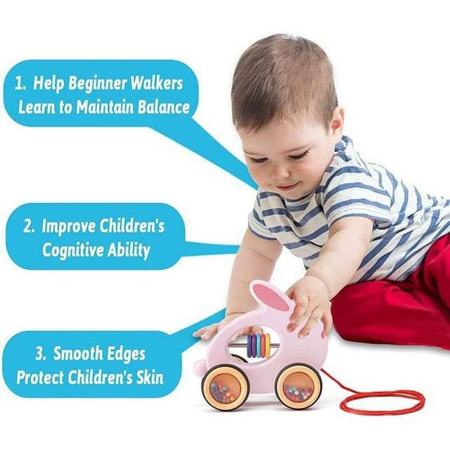 Pull Along Rolling Animal Toy (Rabbit) F341823