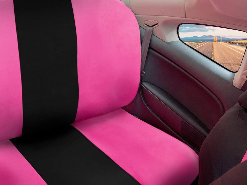 Pink Black Low Back Seat Covers Pack of 2 X3831