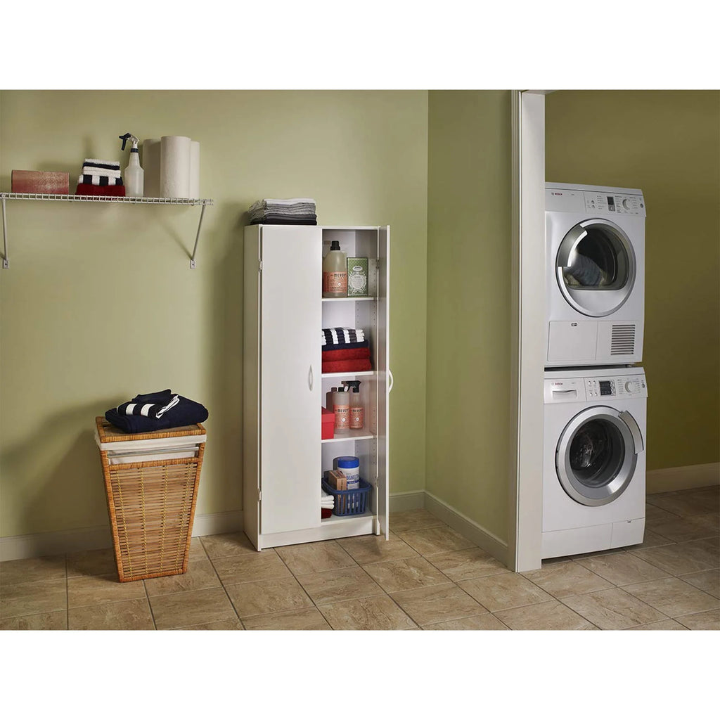 Adjustable 4 Shelf Pantry Cabinet, White T655