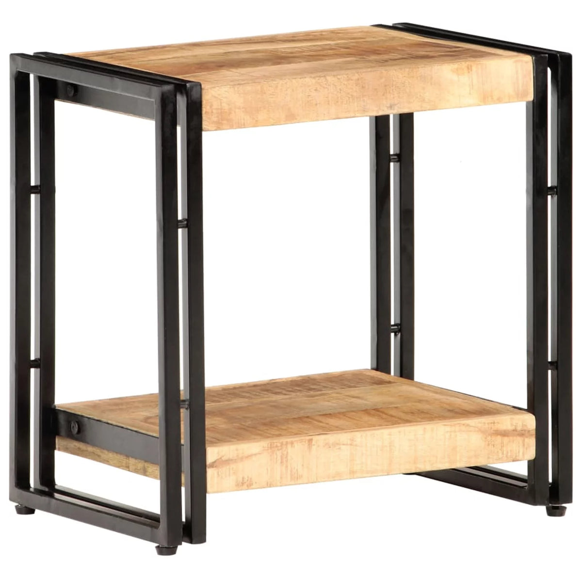 Side Table with Storage Shelf Mango Wood E584