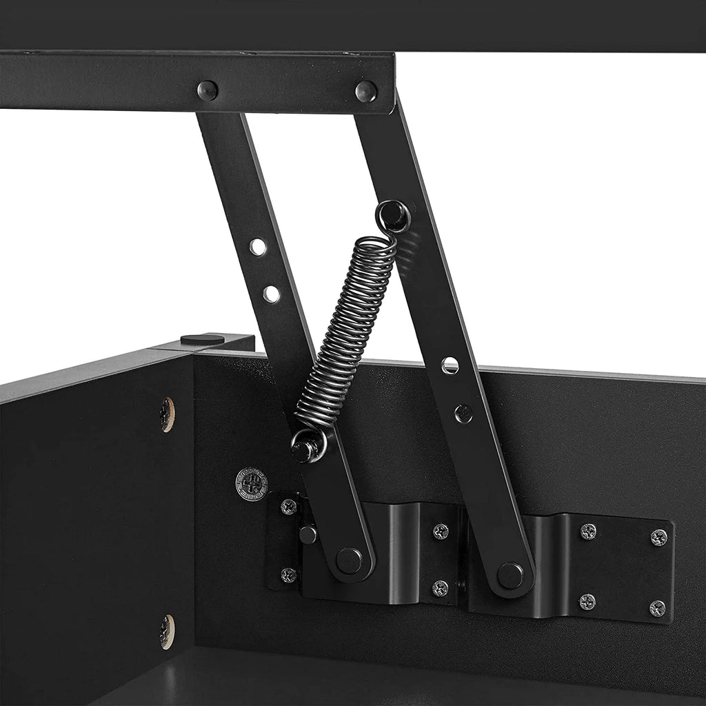 Black Lift Top Coffee Table with Hidden Storage Drawers H3669