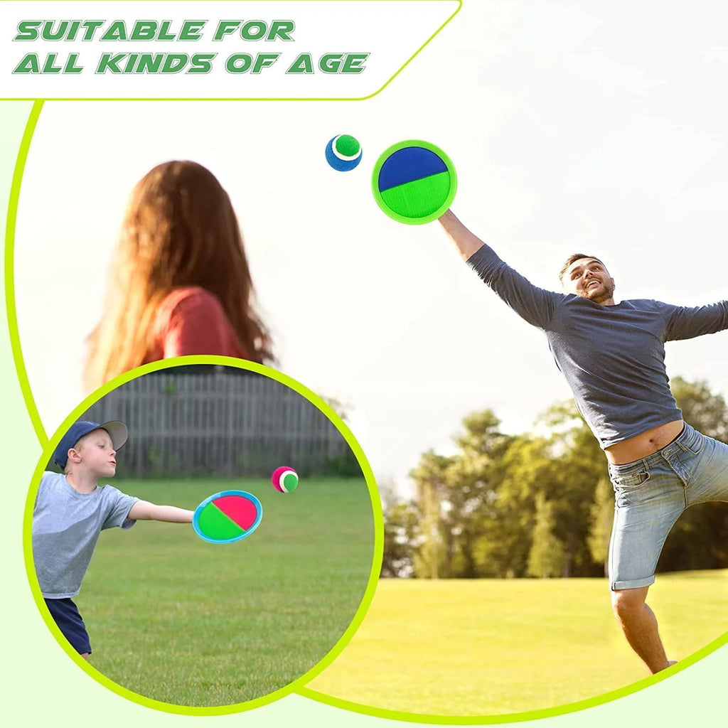 Toss and Catch Ball Set with 4 Rackets, 4 Balls, 2 Bags H65090