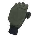 Windproof Cold Weather Convertible Mitts Olive Green/Black V309795
