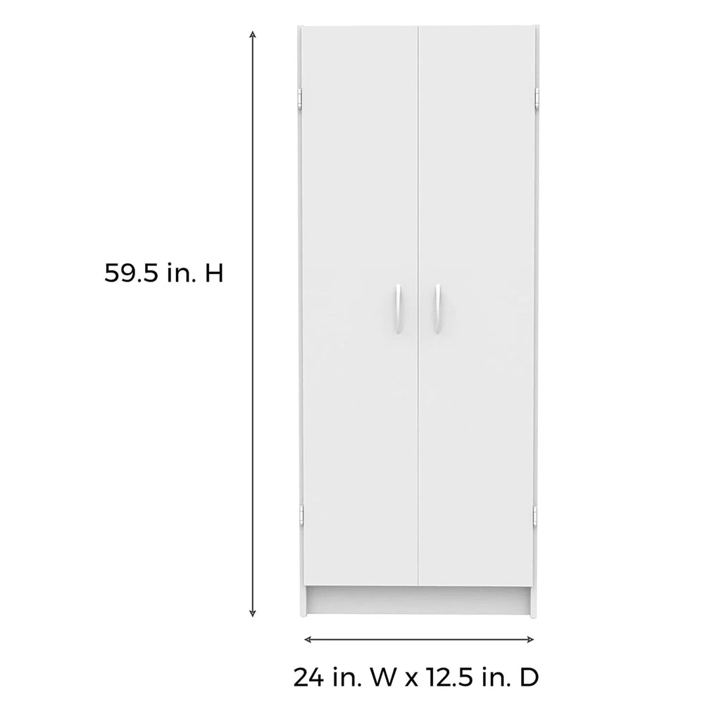 Adjustable 4 Shelf Pantry Cabinet, White T655