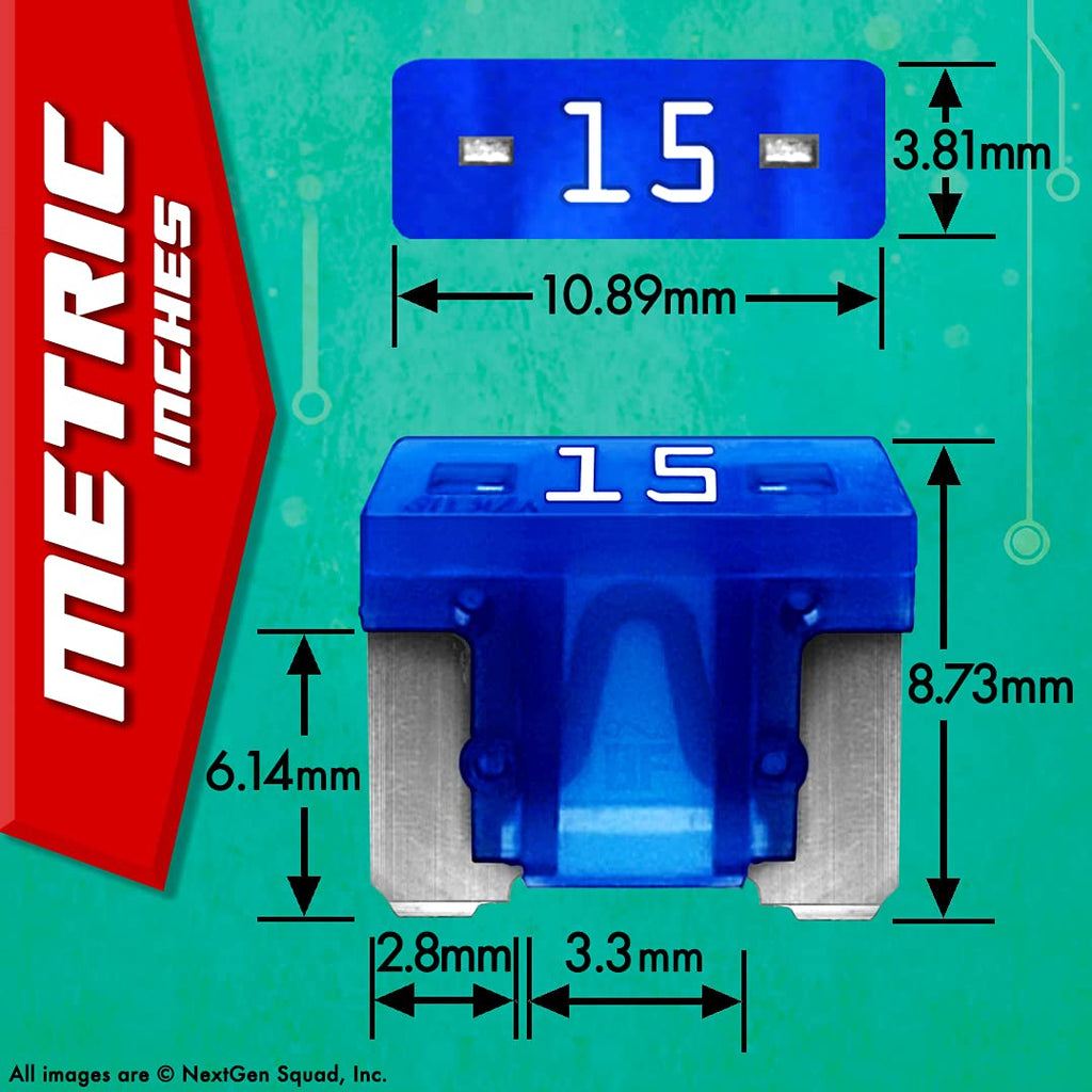 20 Piece Low Profile Mini Blade Fuse Assortment with Fuse Puller W35306