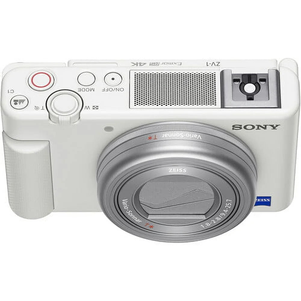 White Compact Digital 4K Camera Bundle H8542