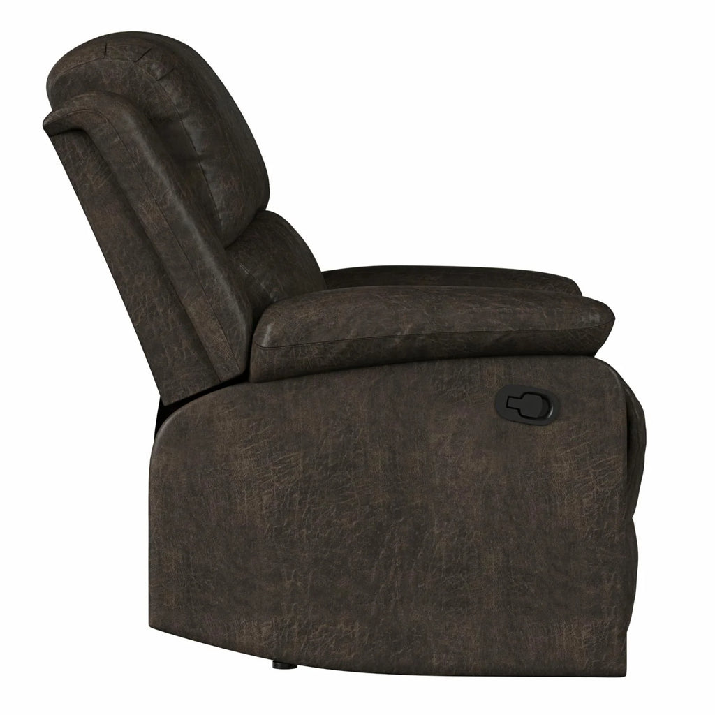 Dark Brown Faux Leather Recliner B4250