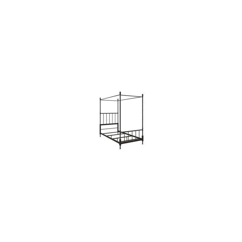 Metal Canopy Bed Twin Size Black M946068