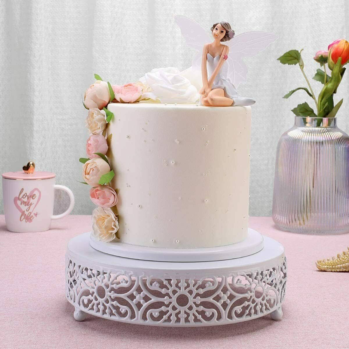 White Metal 3 Piece Cake Stand Set P50125