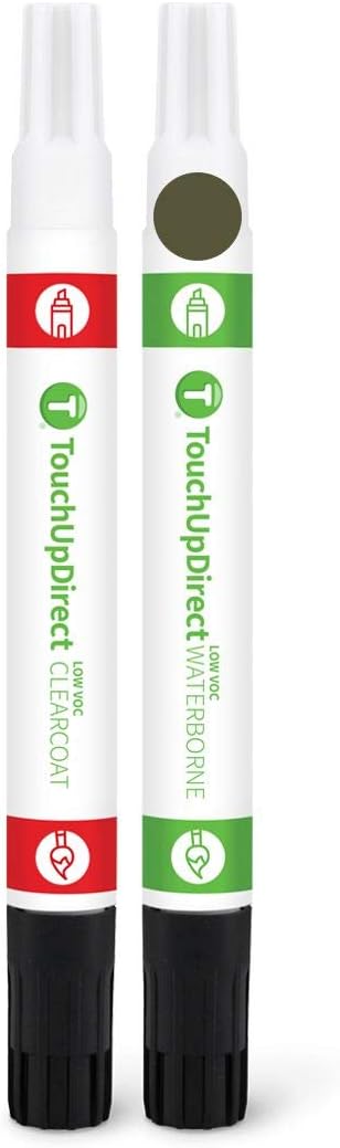 Green Metallic Touch Up Paint Pen+Brush Applicator Kit Pack of 2 G950275