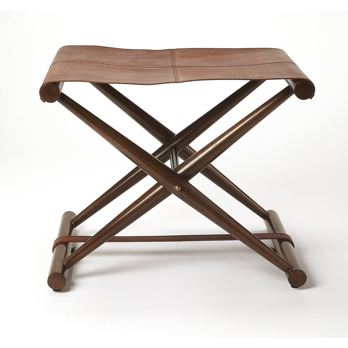 Leather Folding Stool M5930