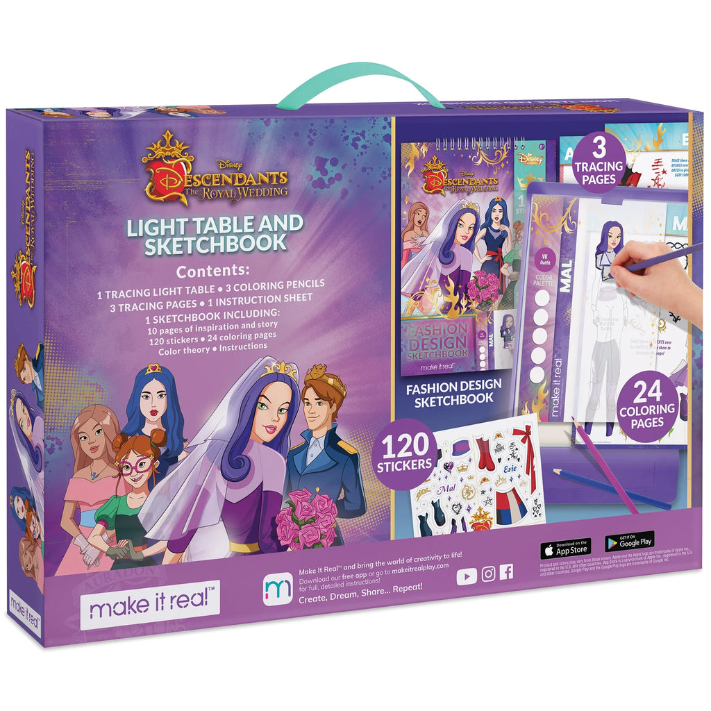 9 Piece Light Table & Sketchbook Set with Stickers & Coloring Pencils K7666