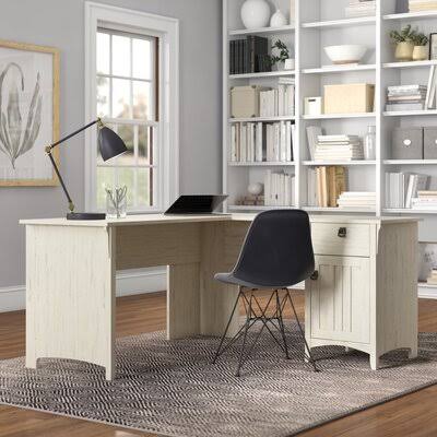 Antique White L-Shape Desk C716706
