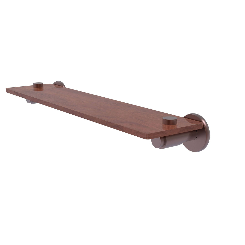 16 inch Solid IPE Ironwood Shelf Satin Nickel G62723