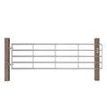 5 Bar Field Gate Steel Silver D4047