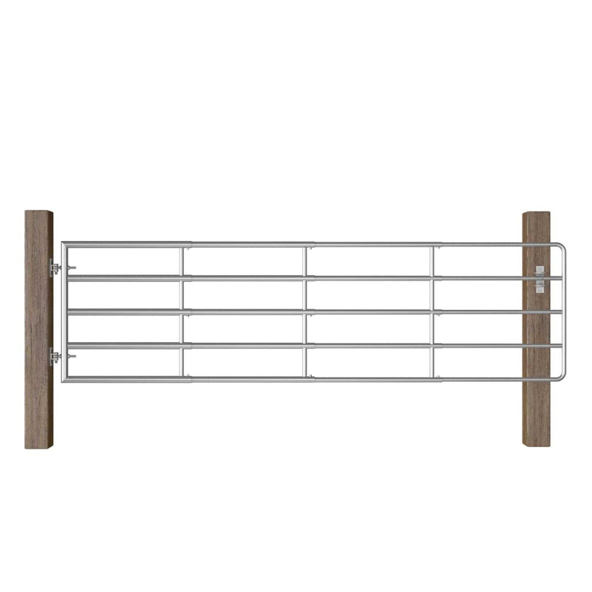 5 Bar Field Gate Steel Silver D4047