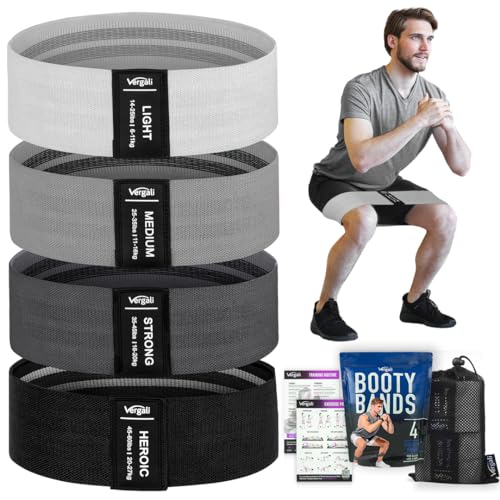 Resistance Bands for Working Out, 4 Fabric Elastic Bands Set V26138
