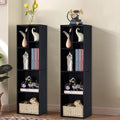Black 3-Tier Wood Bookcase Set of 2 A99567