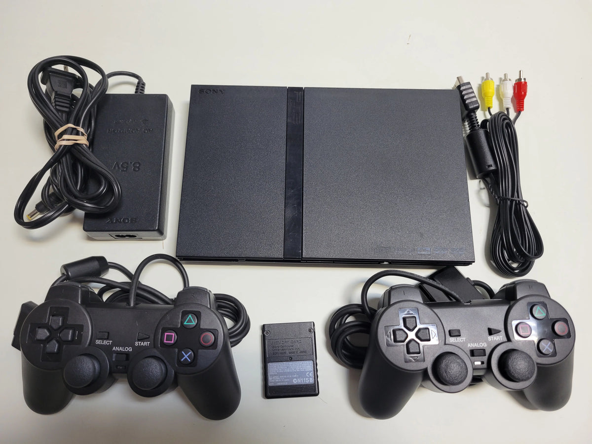 Pre-Owned Sony Playstation 2 PS2 Slim Console with 2 Controllers E539