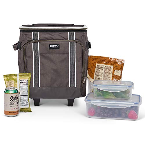 Large Portable Insulated Soft Coolers with Rolling Wheels B38143