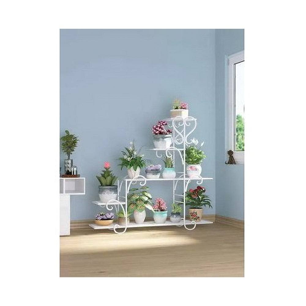 5 Tier Plant Stand Steps White A10315