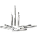 8 Pc Solid Carbide CNC Router Bit Set, 1/4 inch Shank Y421642