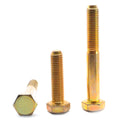 16x22-18 x 7x22 Coarse Thread Grade 8 Hex Cap Screw Alloy Steel Yellow Zinc Plated G79188