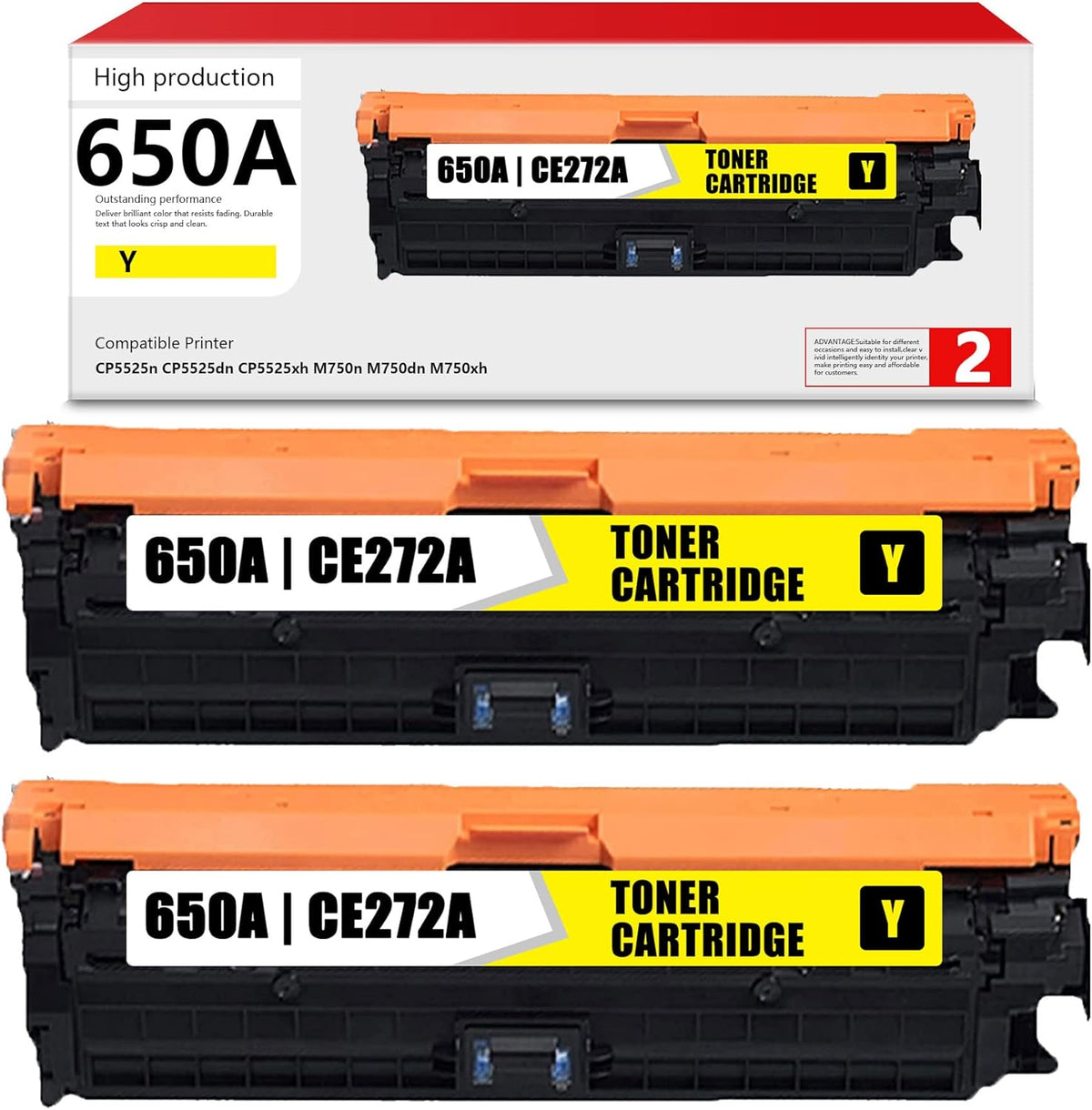 Remanufactured Toner Cartridge 2 Pack Yellow H88280