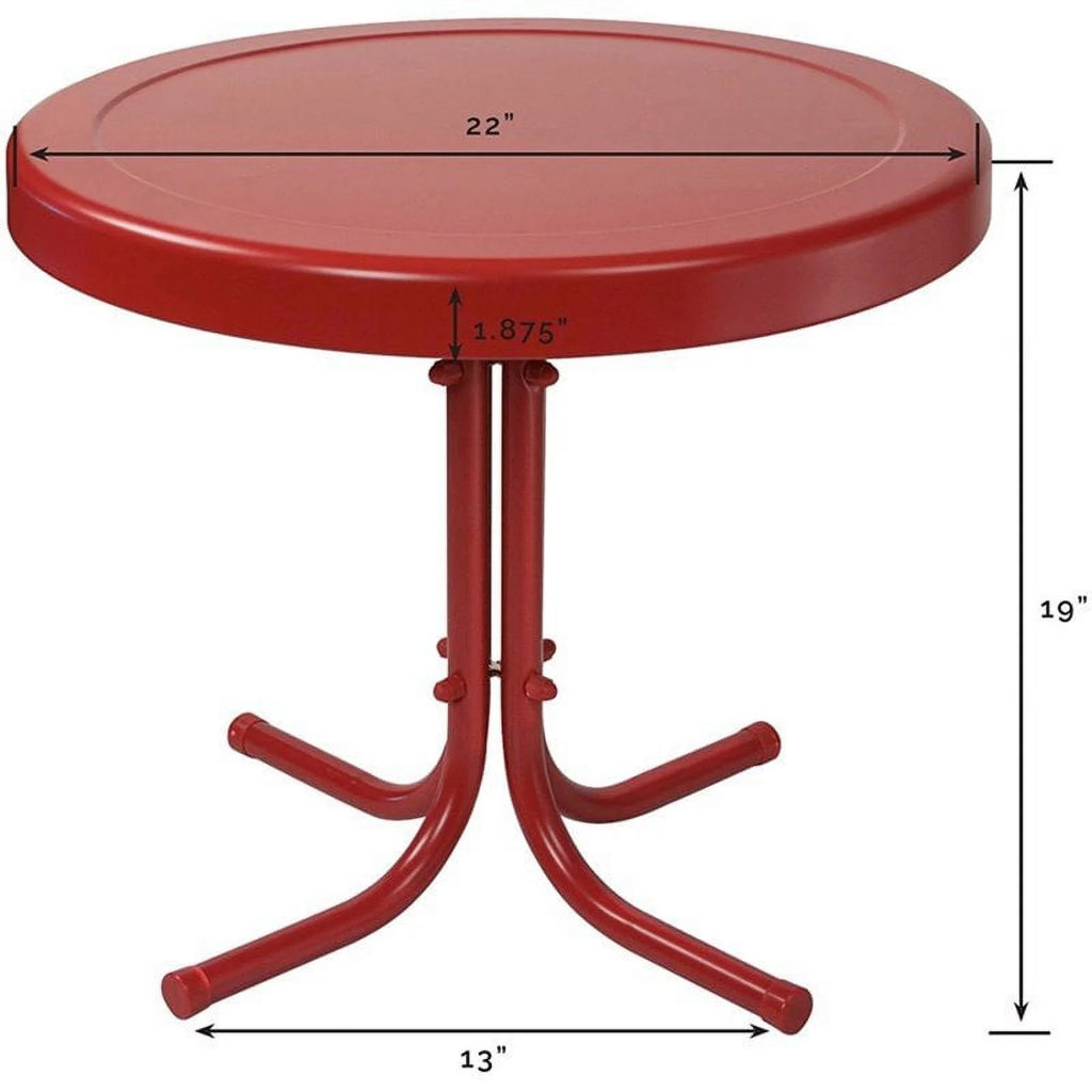 2 Piece Metal Patio End Table Set T4525
