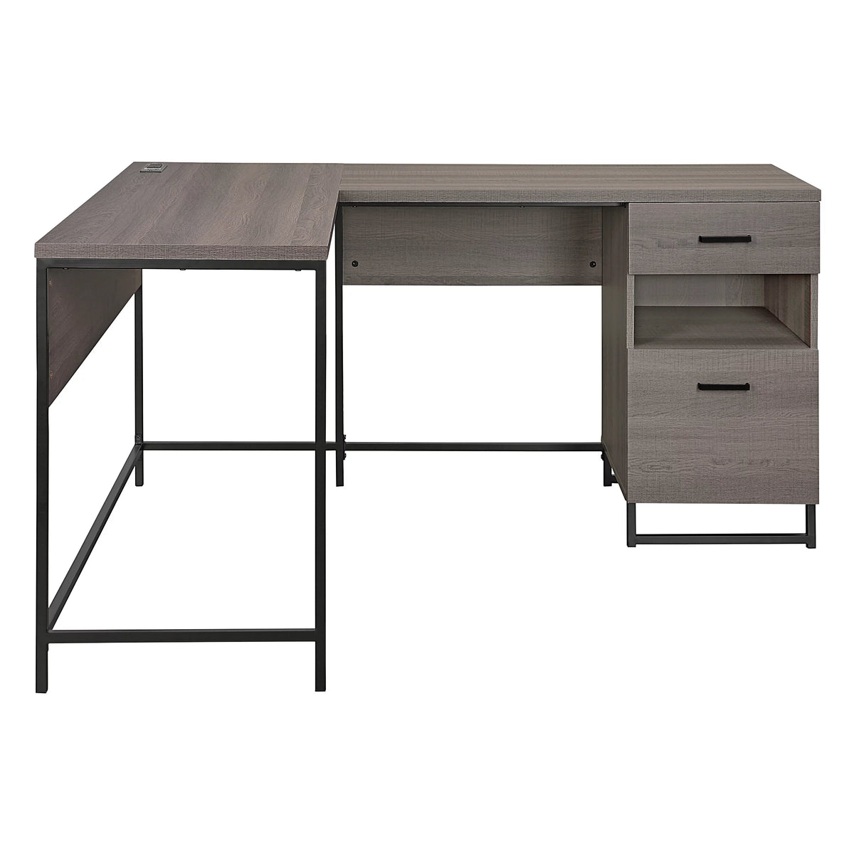 L-Shape Desk with Power and Storage M704