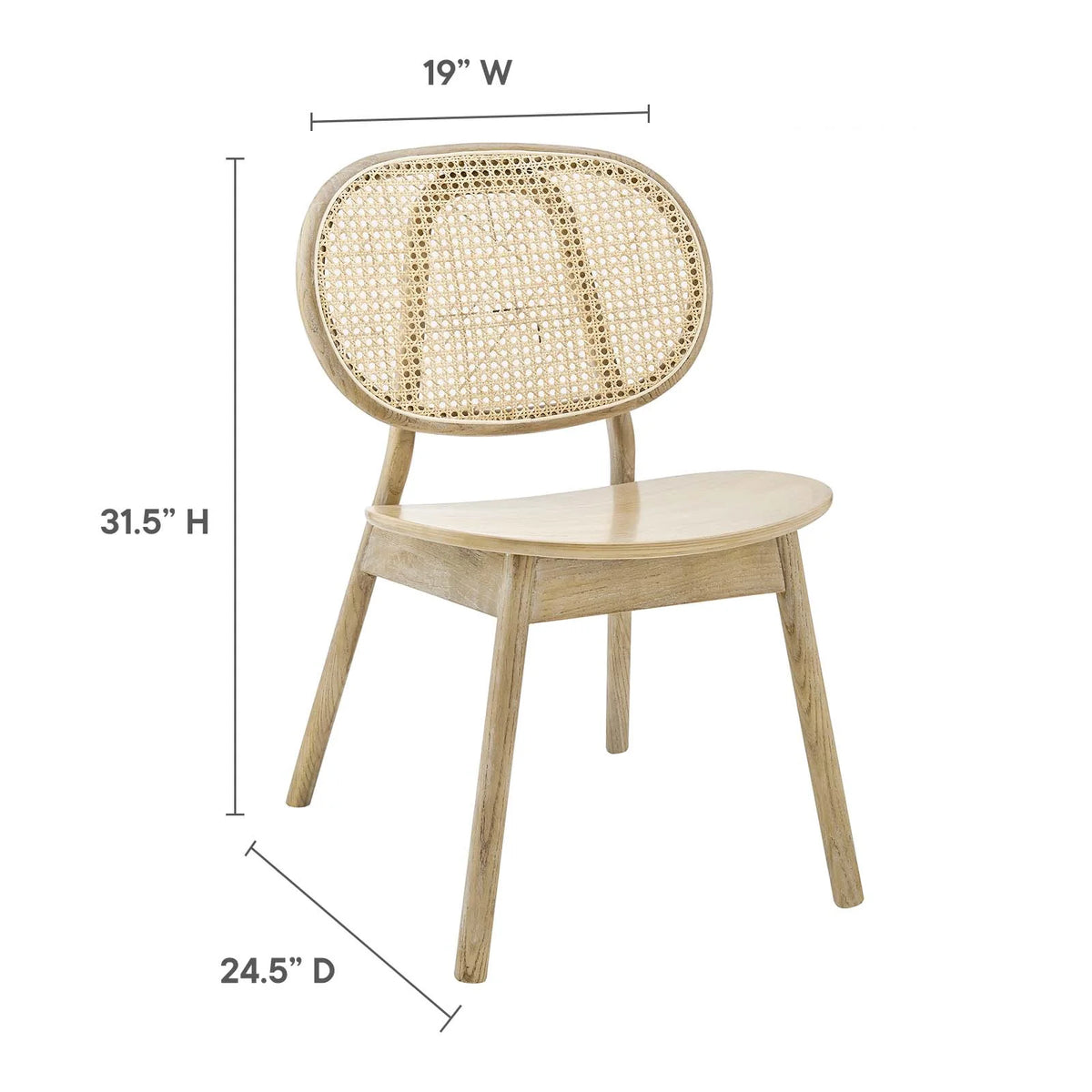 Wood Dining Side Chair Set of 2 in Gray X910897