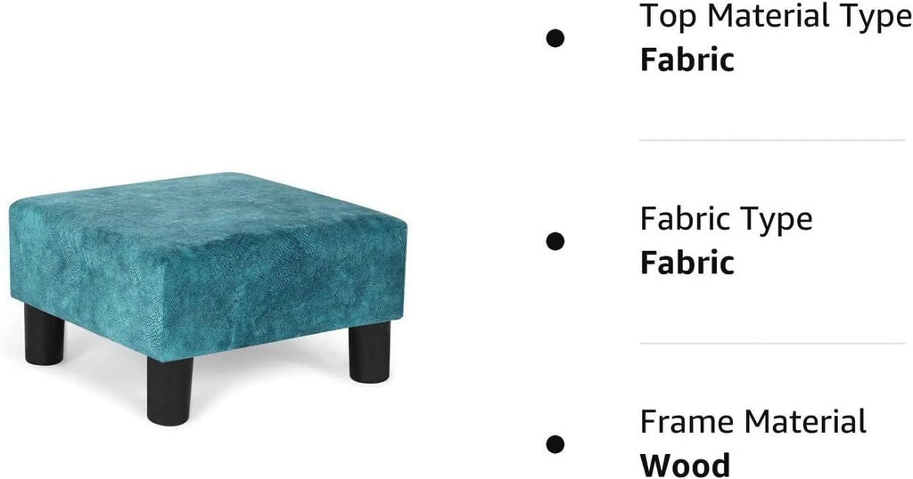 Blue Square Ottoman Footstool X366049