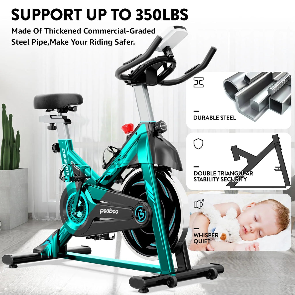 Indoor Cycling Bike Magnetic Stationary Exercise Bike 40lbs Flywheel N777