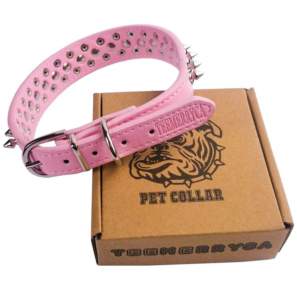 Adjustable Leather Spiked Studded Dog Collar D32706