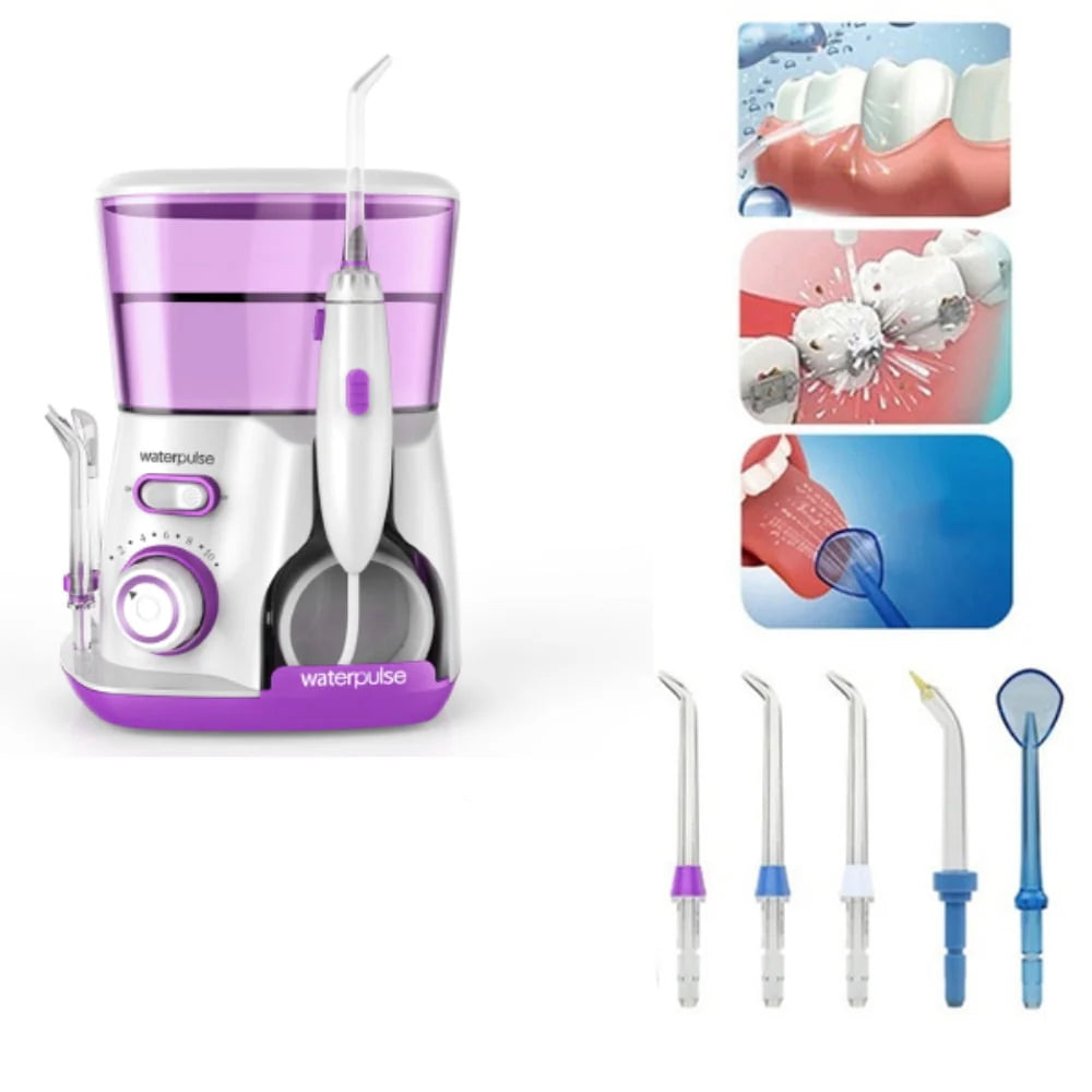 800ml Electric Dental Water Flosser Oral Irrigator with 5 Tips T96725