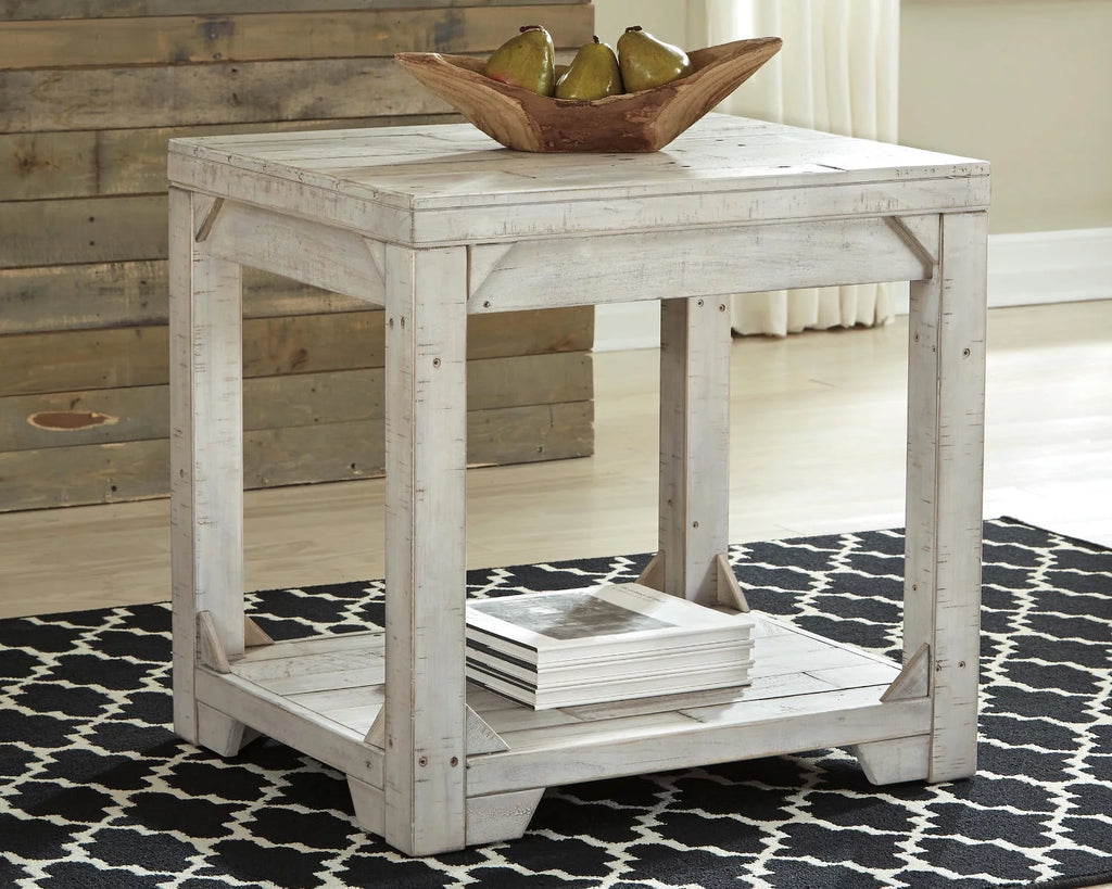 Whitewash End Table B1070