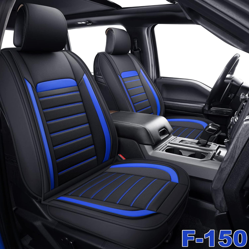 Leather Car Seat Covers, Front Pair, Black Z99474