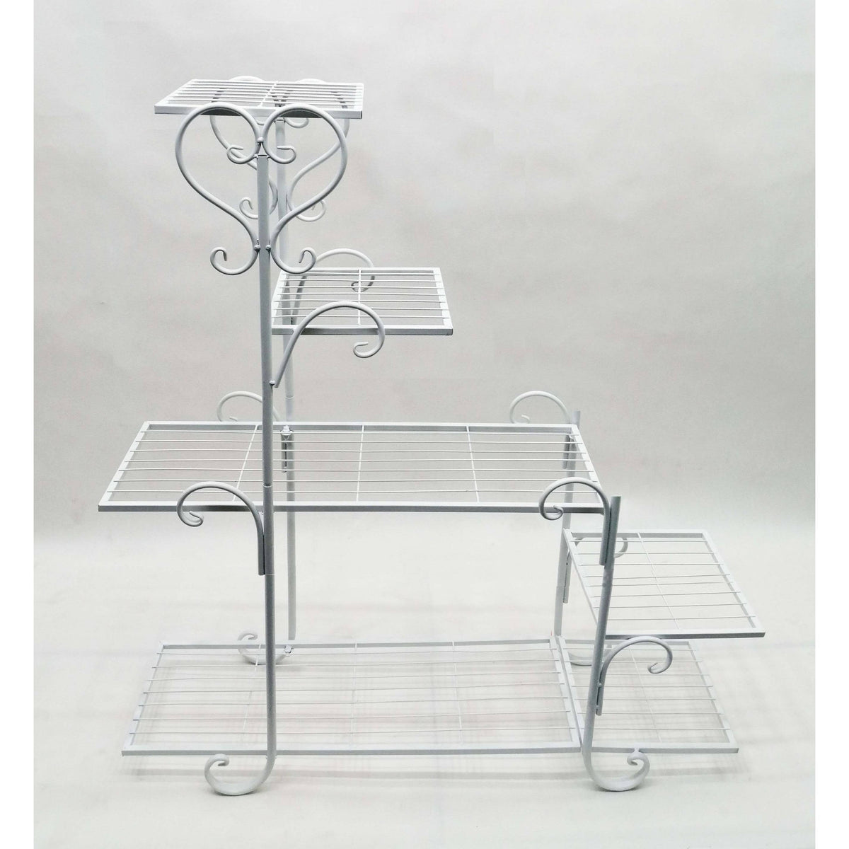5 Tier Plant Stand Steps White A10315