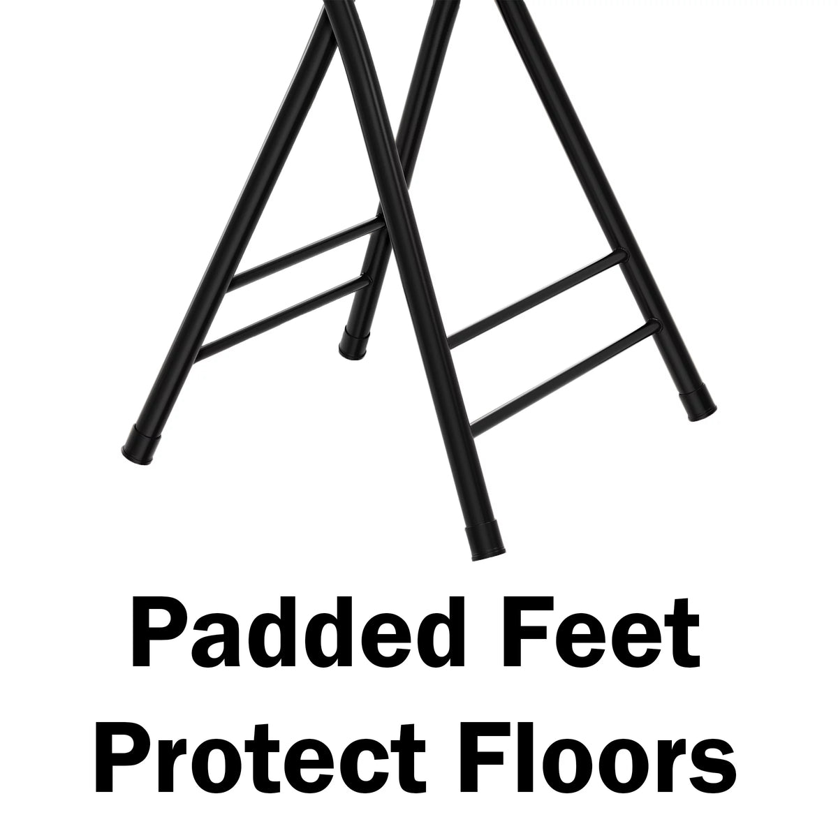 Black 24-inch Folding Stool Q442