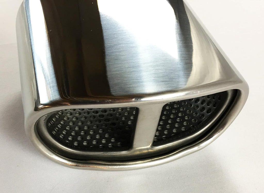 Double Wall Rolled Oval Split Stainless Steel Exhaust Tip Pack of 2 Y188