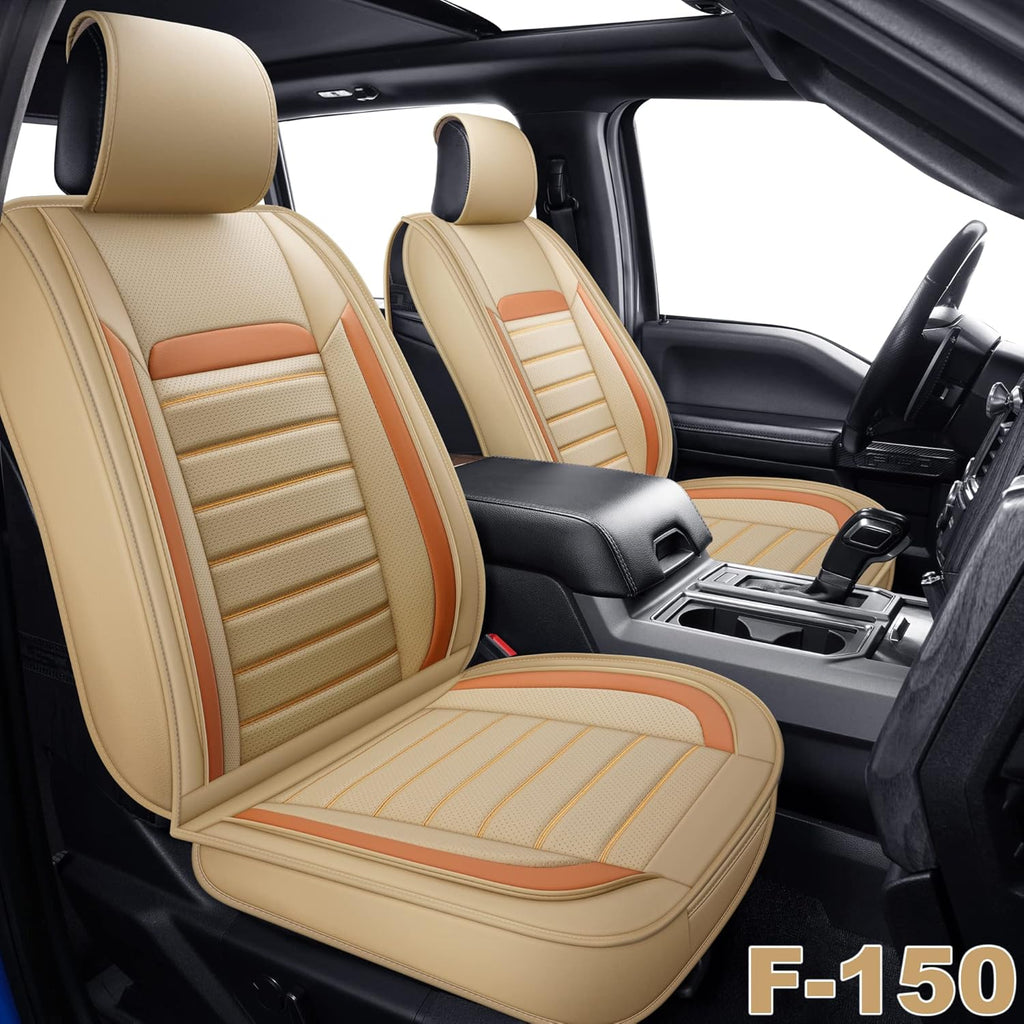 Leather Car Seat Covers, Front Pair, Black Z99474