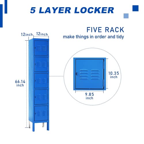 3-Tier Steel Locker 3 Doors Grey X9732