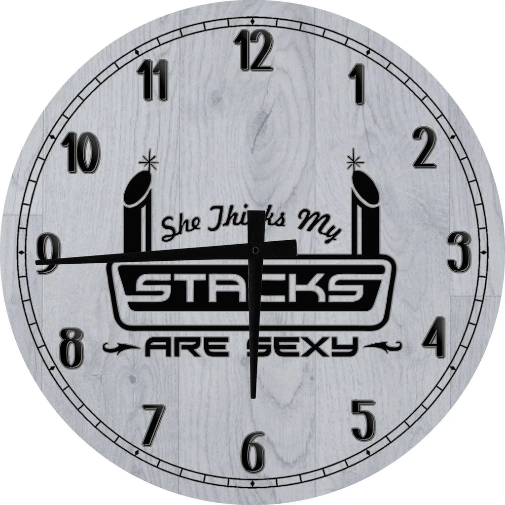 Rustic Distressed Brown Wood Wall Clock E308129