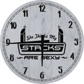 Rustic Distressed Brown Wood Wall Clock E308129