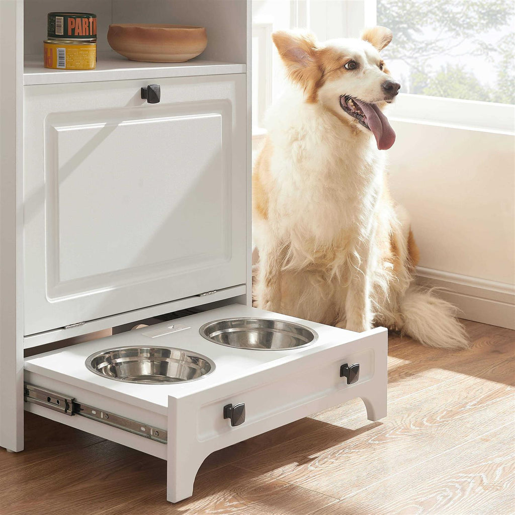 Modern Pet Feeding Station with 2 Elevated Dog Bowls Q1879