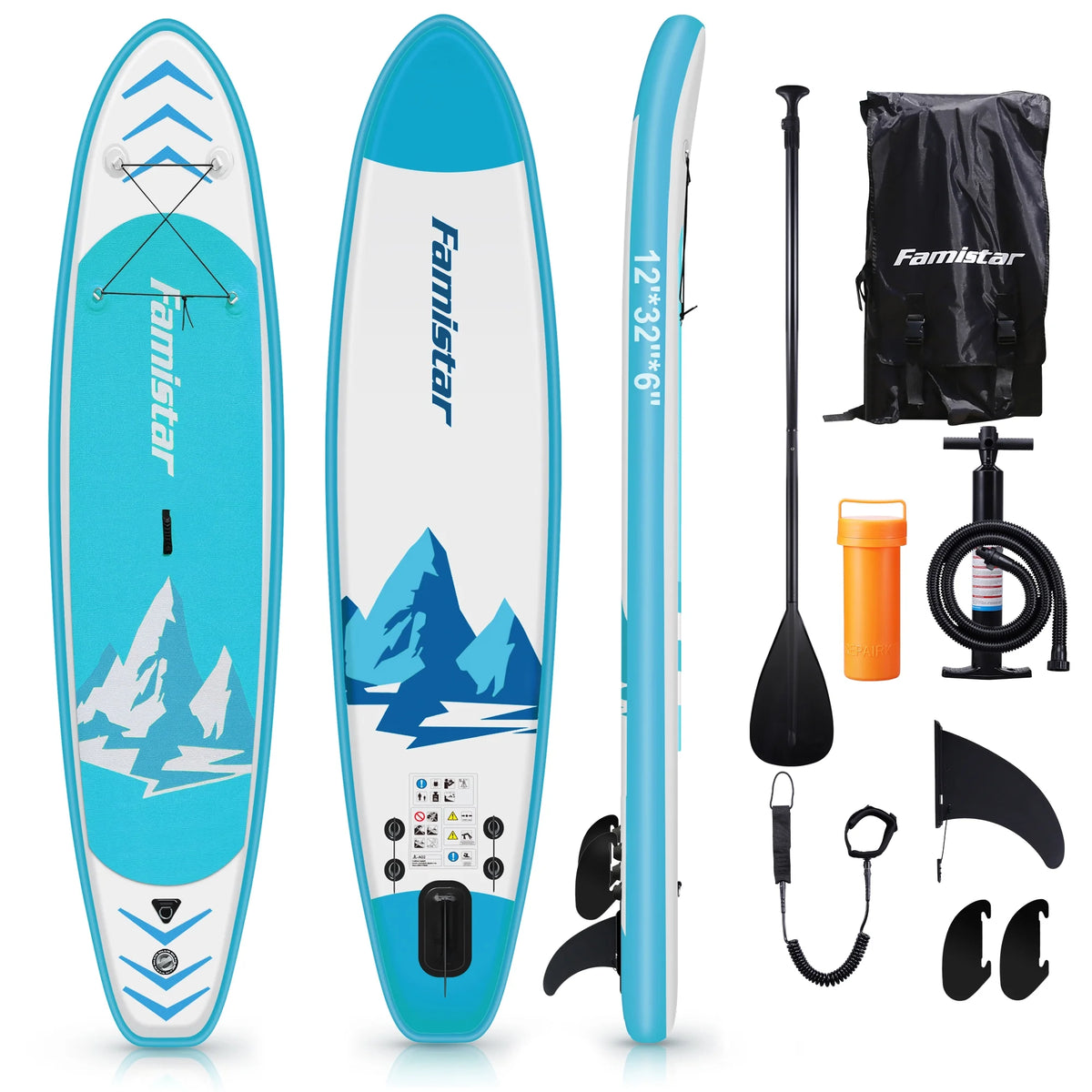 10' Inflatable Stand Up Paddle Board with Adjustable Paddle, Pump & Carrying Backpack M198
