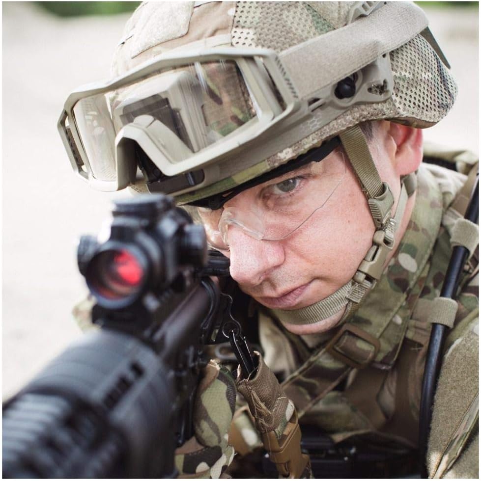 Large Yellow Anti-Fog Tactical Ballistic Eye Protection Glasses L359286