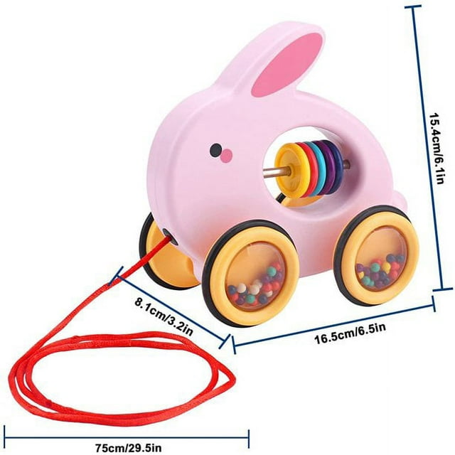 Pull Along Rolling Animal Toy (Rabbit) F341823