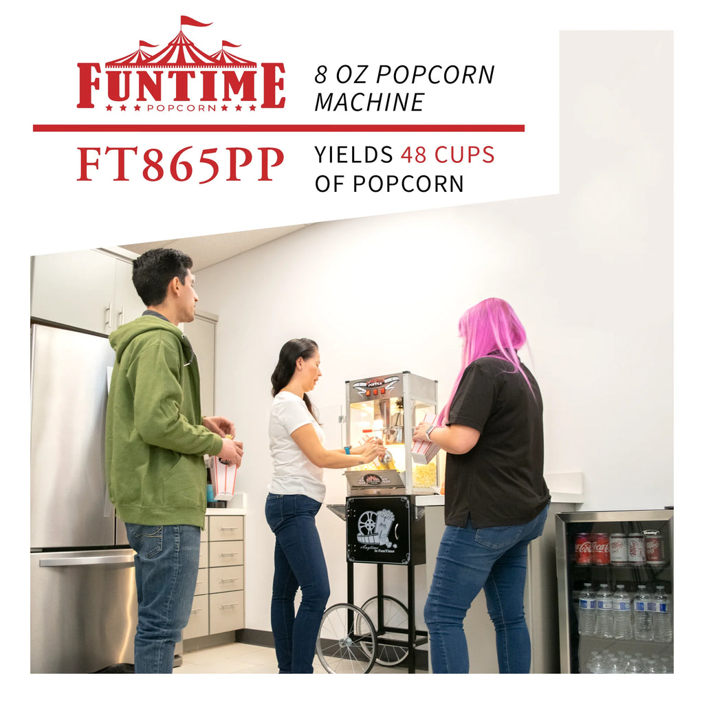Commercial Popcorn Machine with Cart C3502